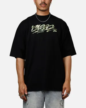 Carre Camo Script T-Shirt Black