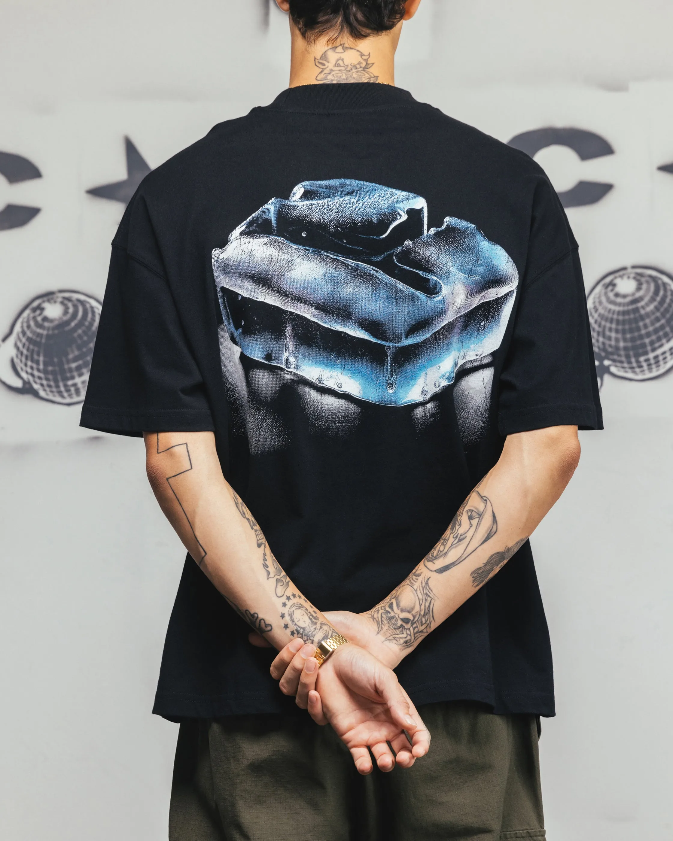 Carre Frosted T-Shirt Black