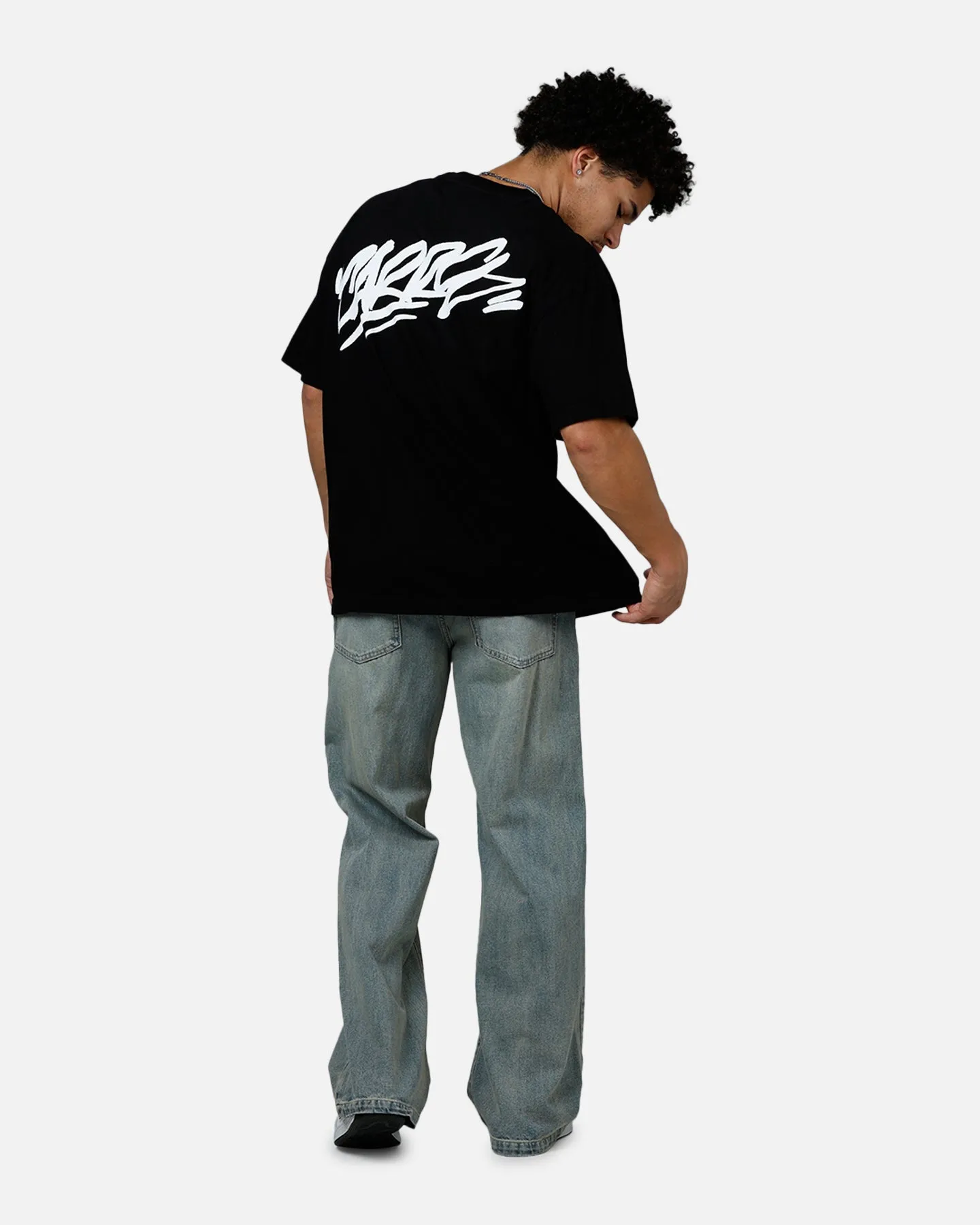Carre Tag Drop T-Shirt Black