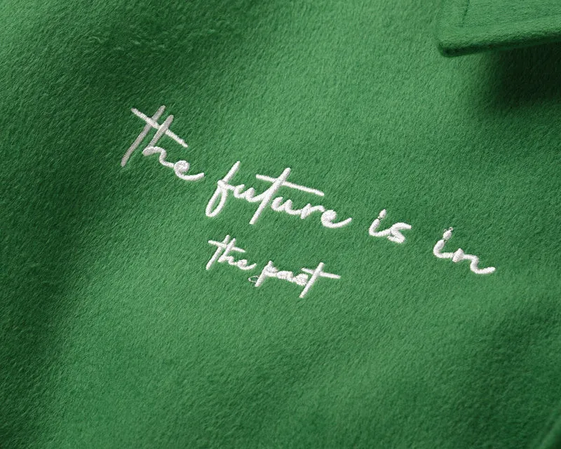 Collar Bomber Jacket - Forest Green