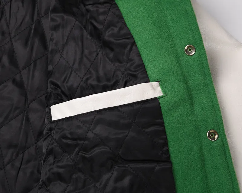 Collar Bomber Jacket - Forest Green