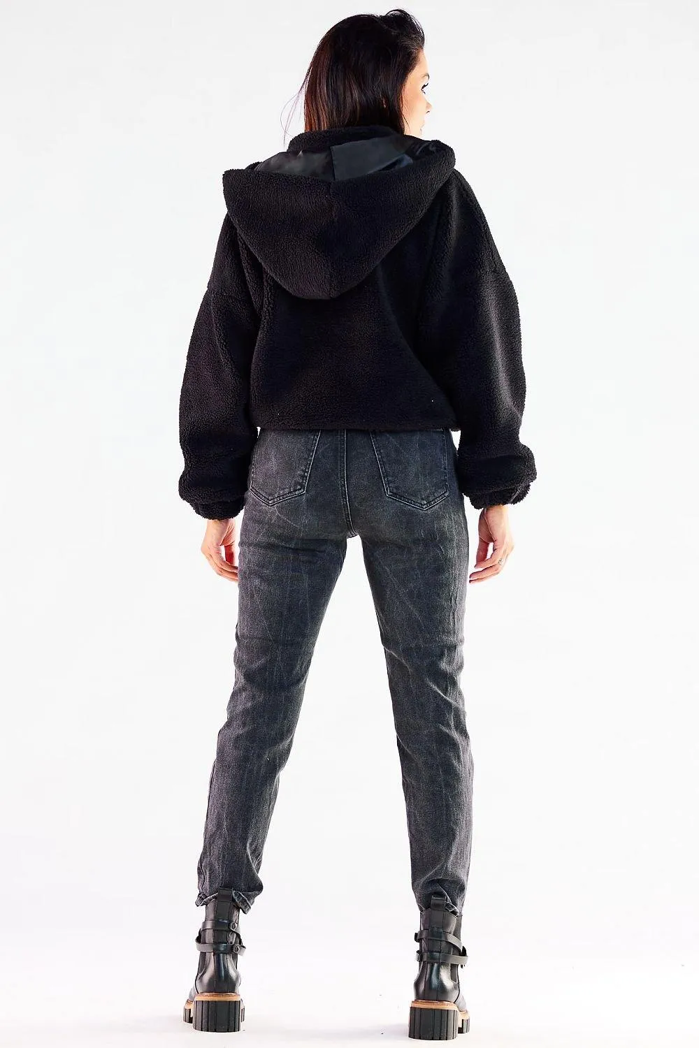 Cozy Autumn Hooded Jacket with Stylish Ribbed Hem