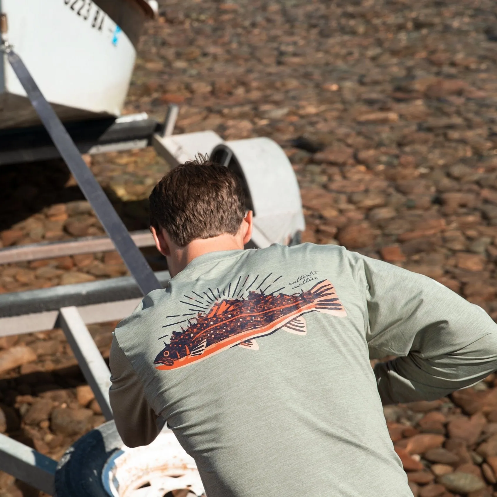 FieldTec Heathered Performance Tee - Speckled Sunset - Long Sleeve