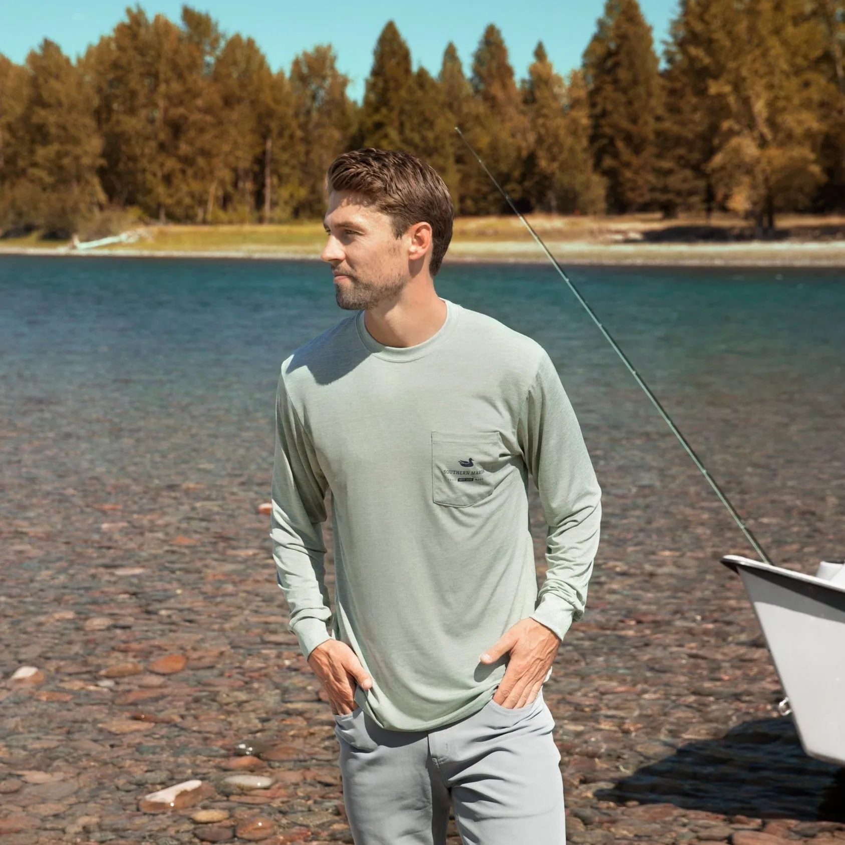 FieldTec Heathered Performance Tee - Speckled Sunset - Long Sleeve