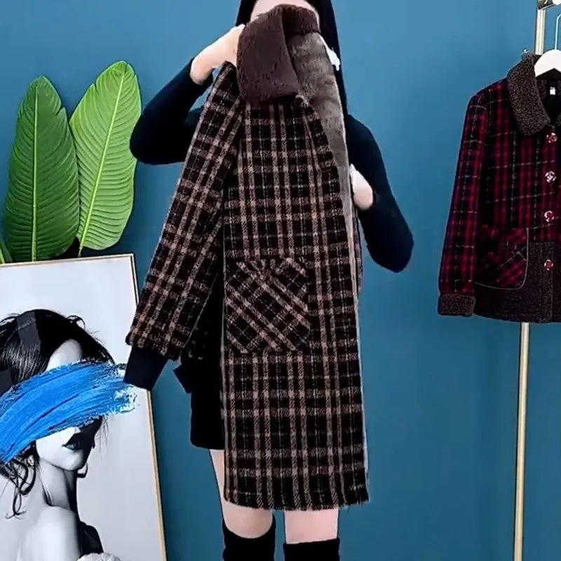 🔥Hot Sale🔥Women's Plush Thick Mid Length Jacket Coat（50% OFF）