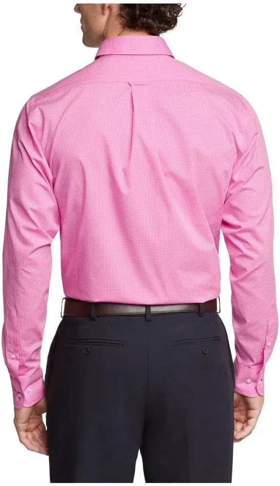 IZOD Men's Dress Shirt Regular Fit Stretch Check