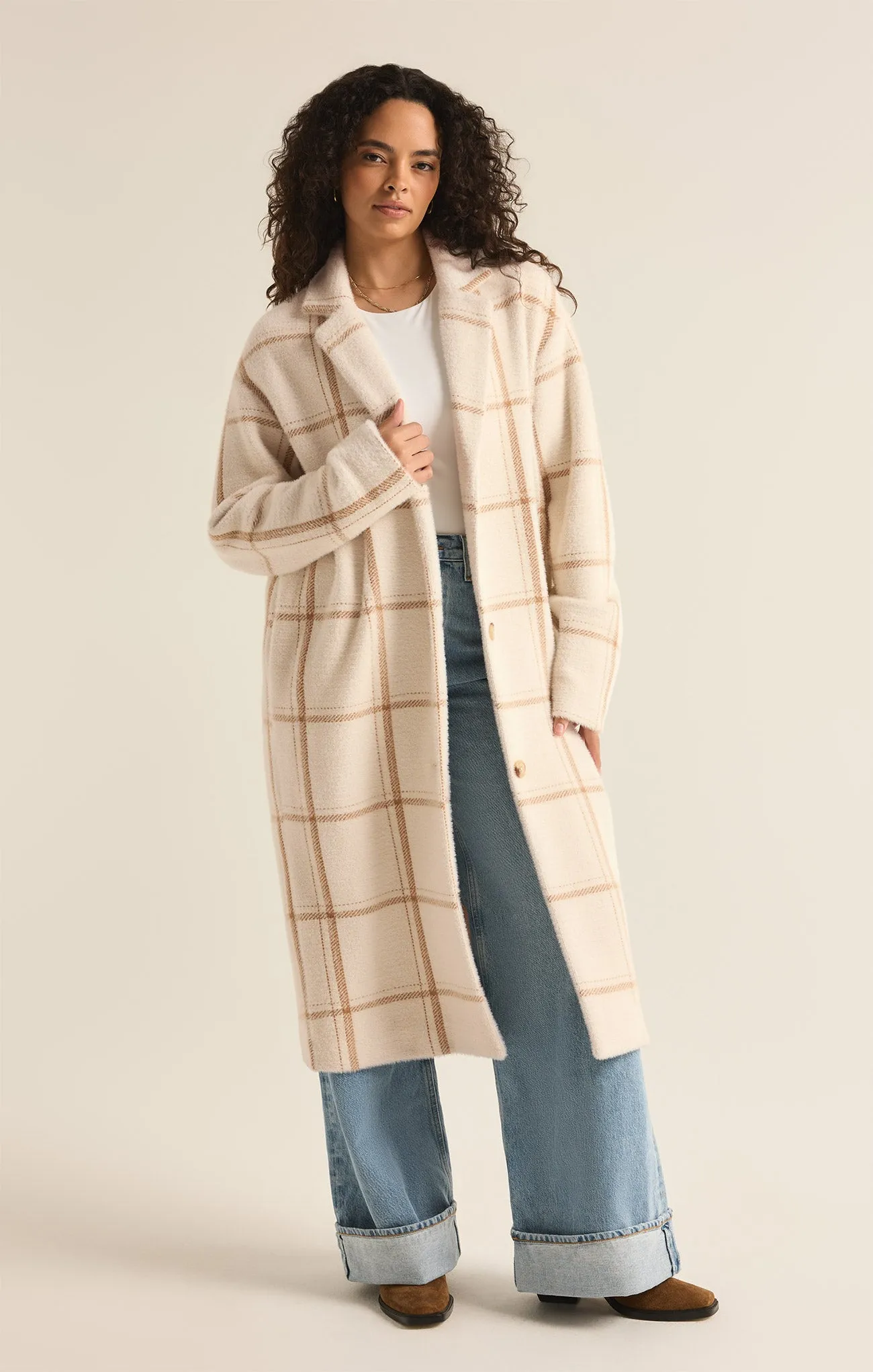 Mason Windowpane Knit Coat