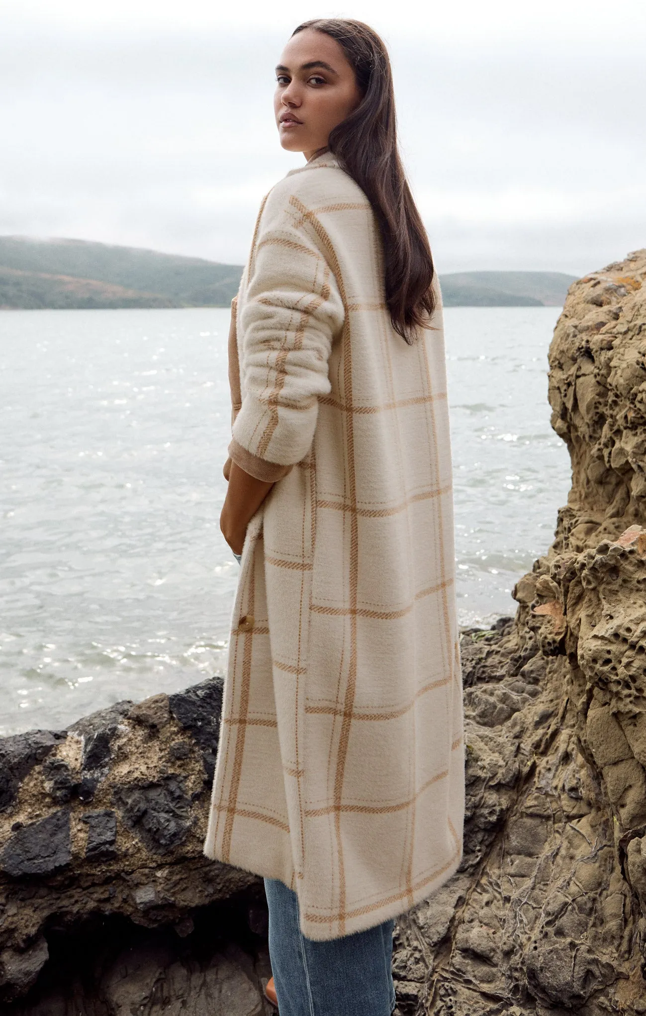 Mason Windowpane Knit Coat