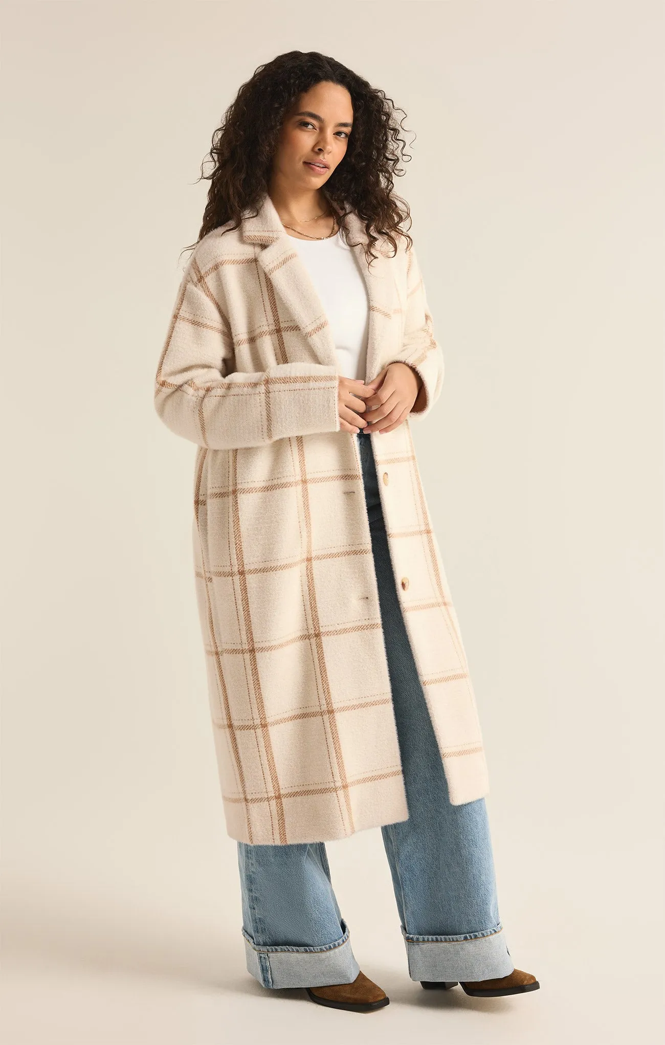 Mason Windowpane Knit Coat