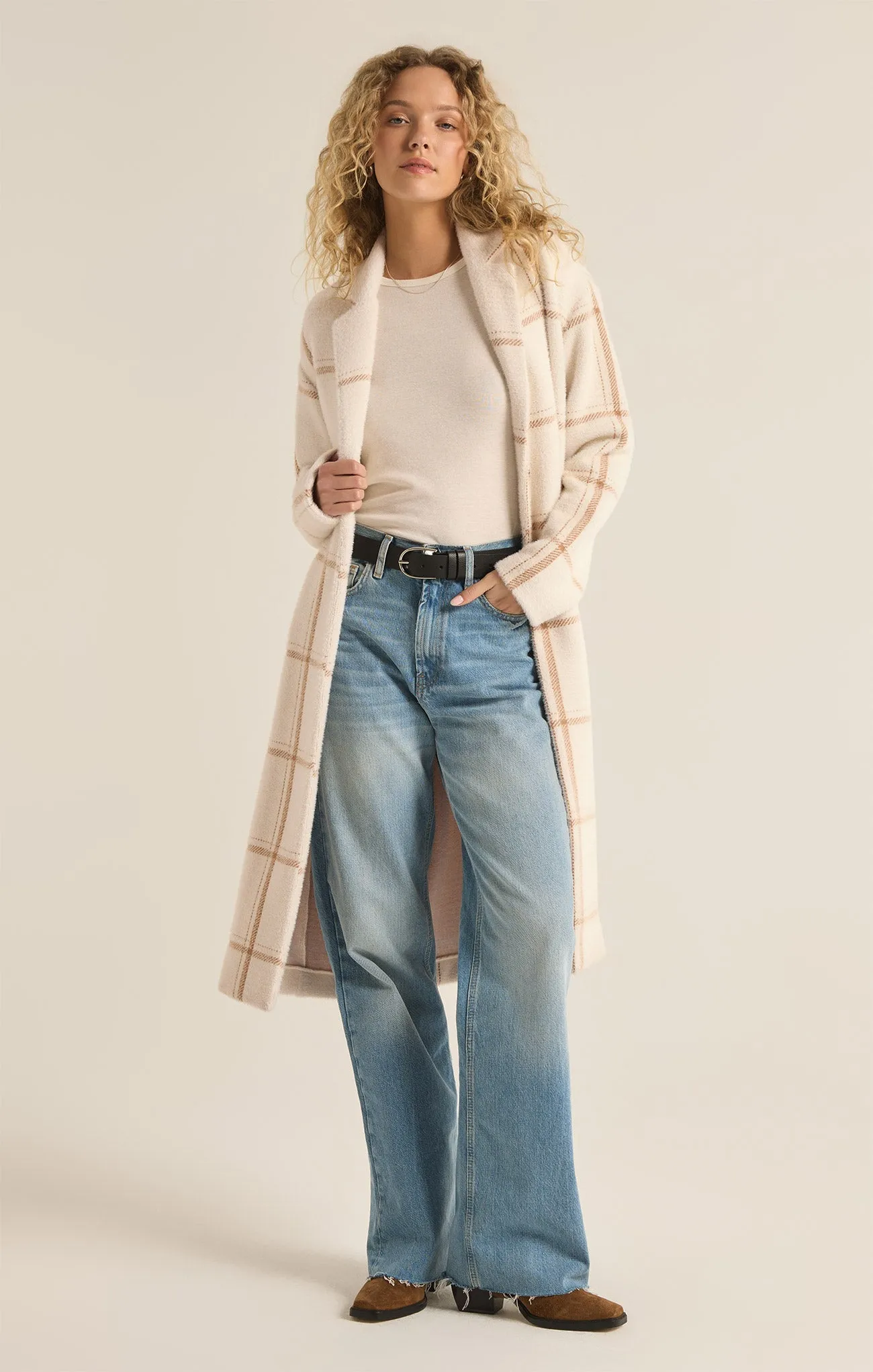 Mason Windowpane Knit Coat