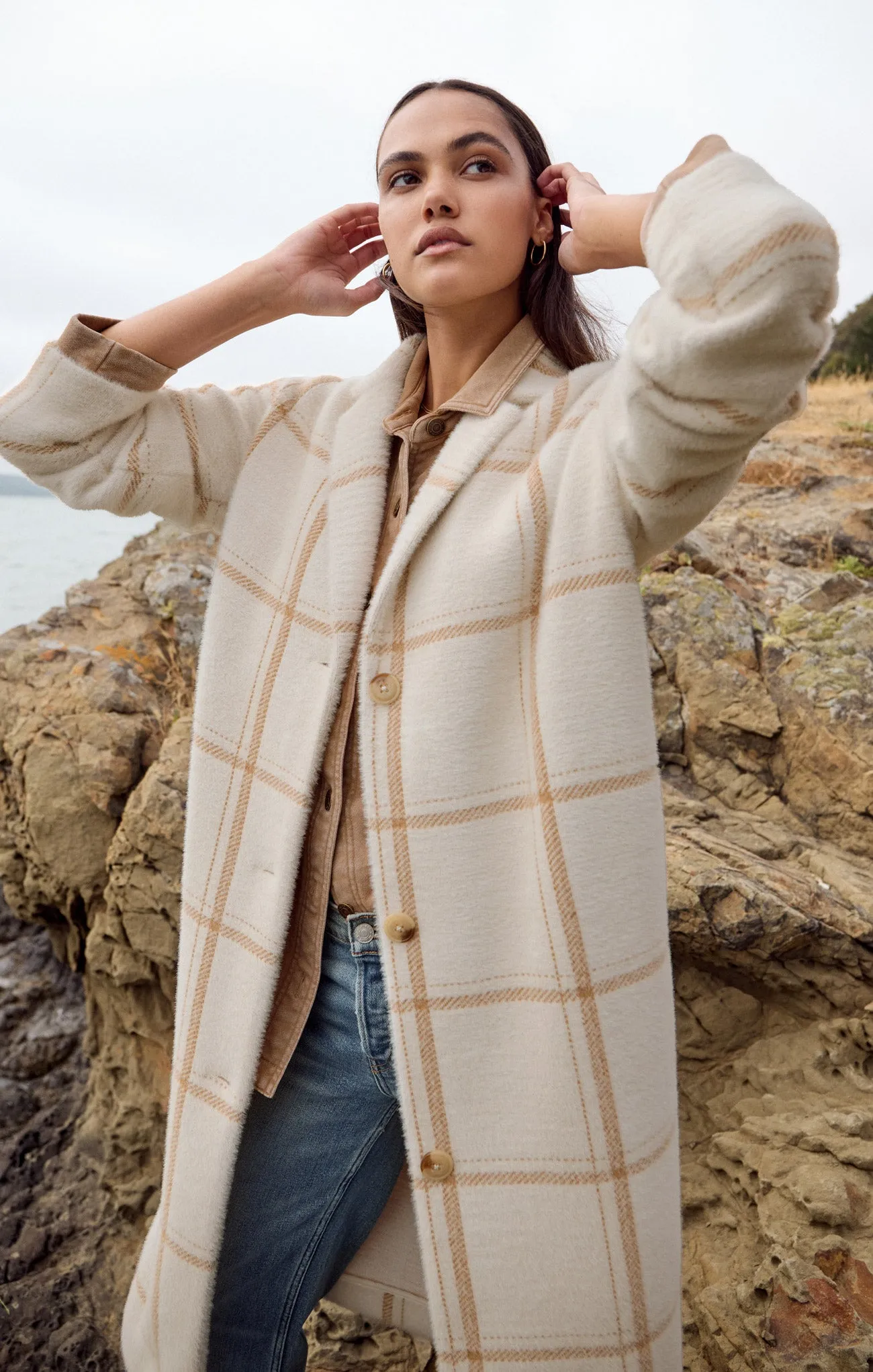 Mason Windowpane Knit Coat