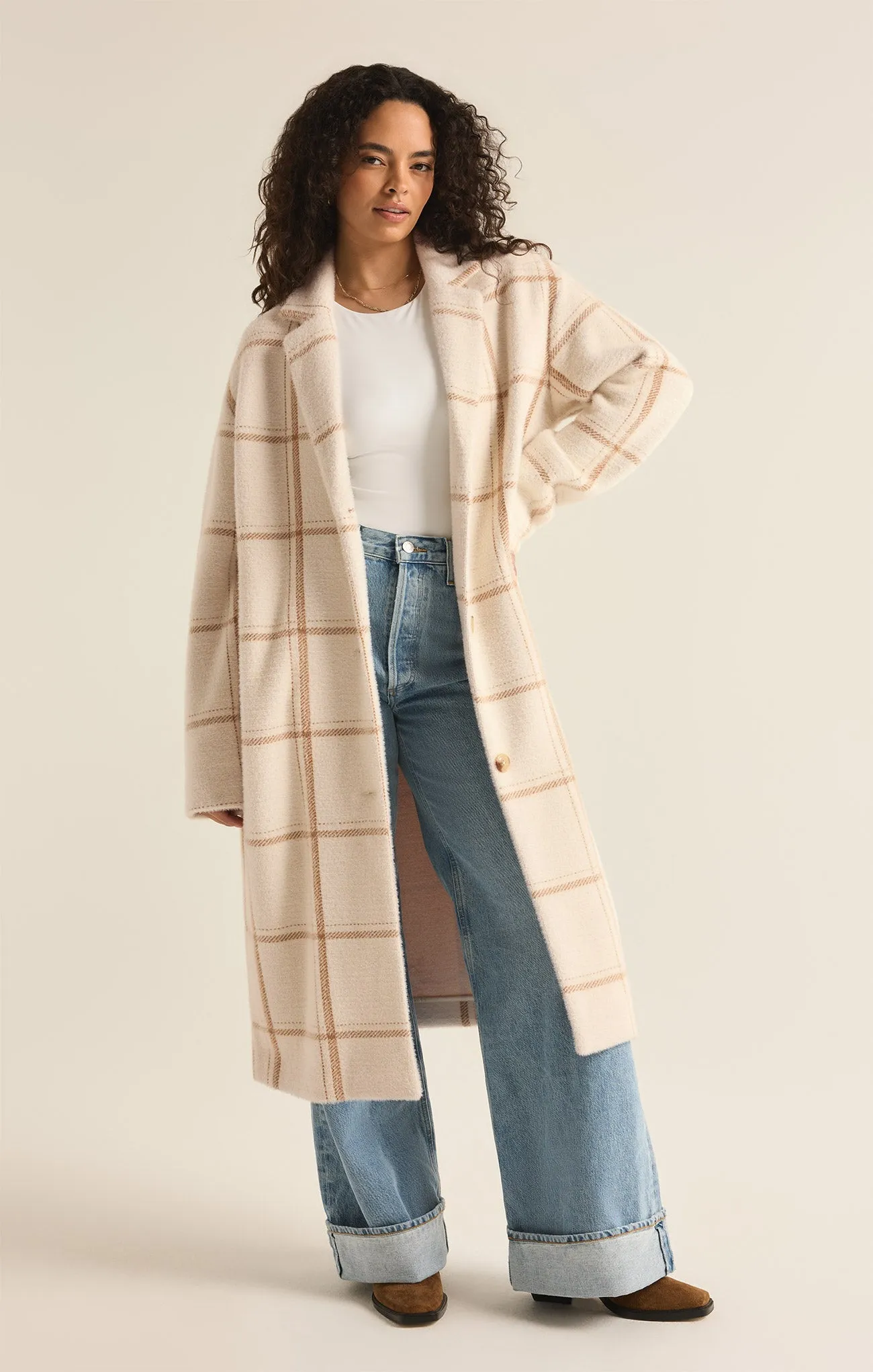 Mason Windowpane Knit Coat