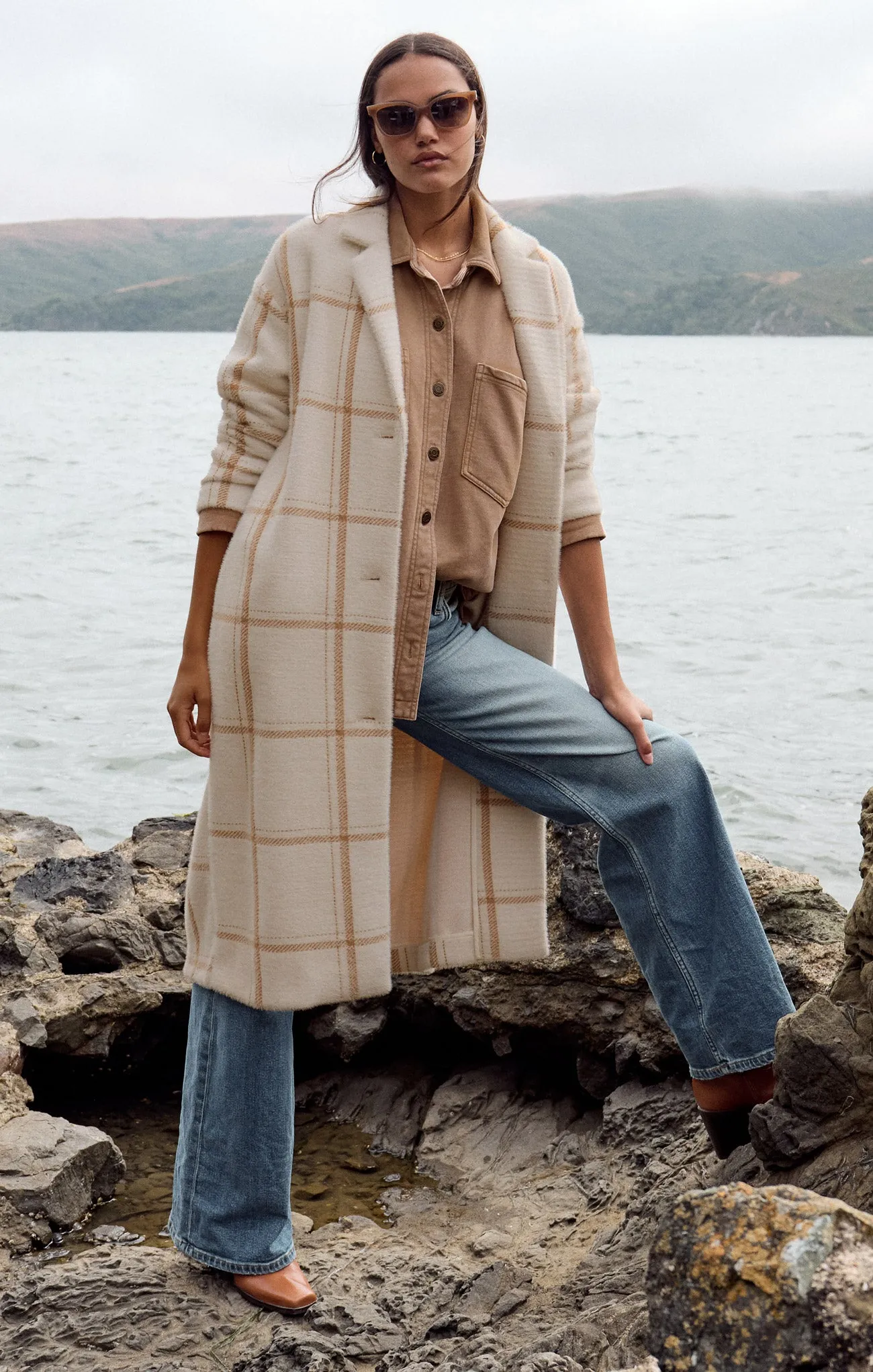 Mason Windowpane Knit Coat