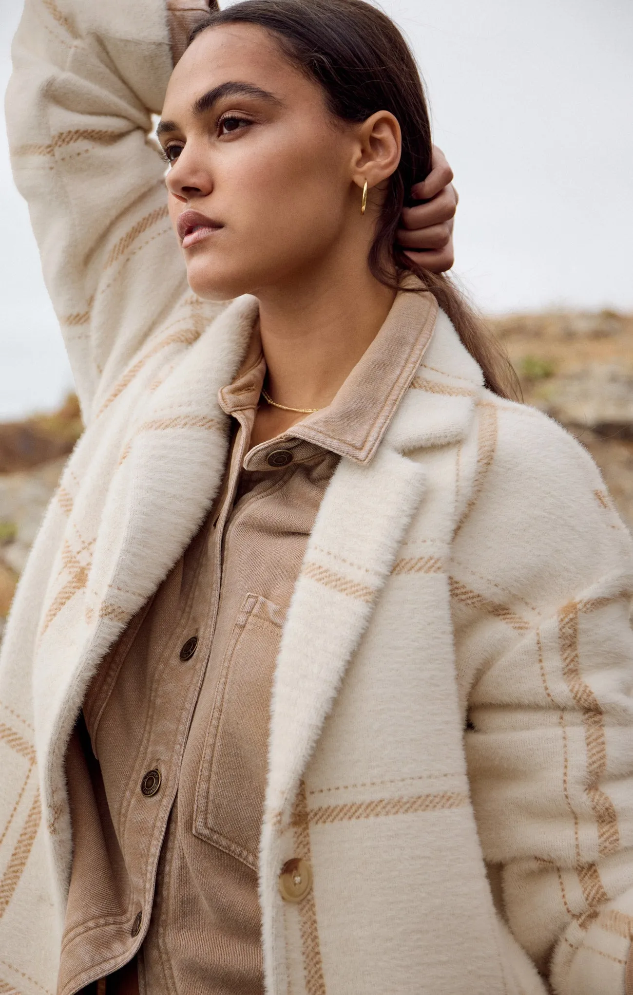 Mason Windowpane Knit Coat