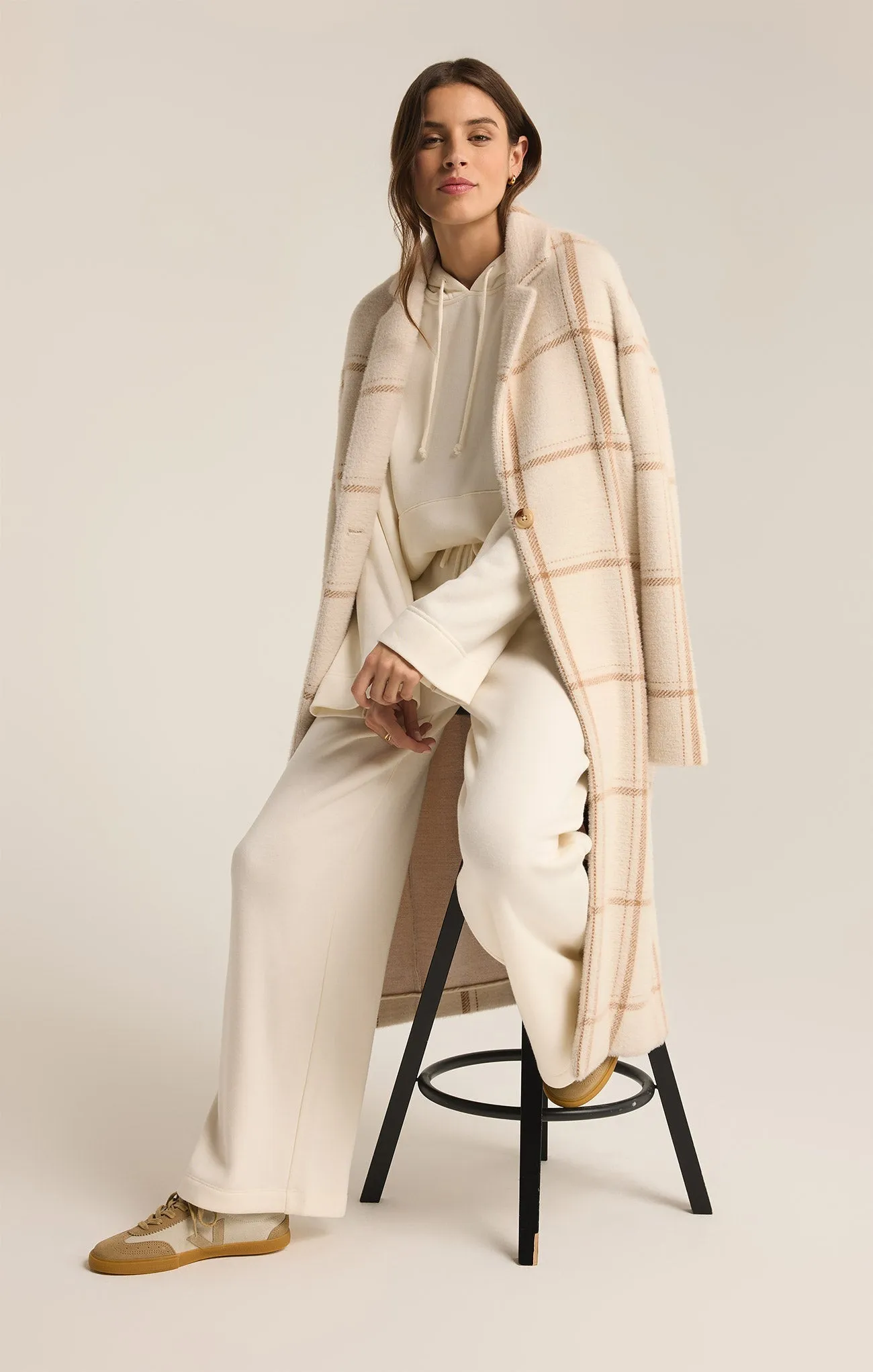 Mason Windowpane Knit Coat