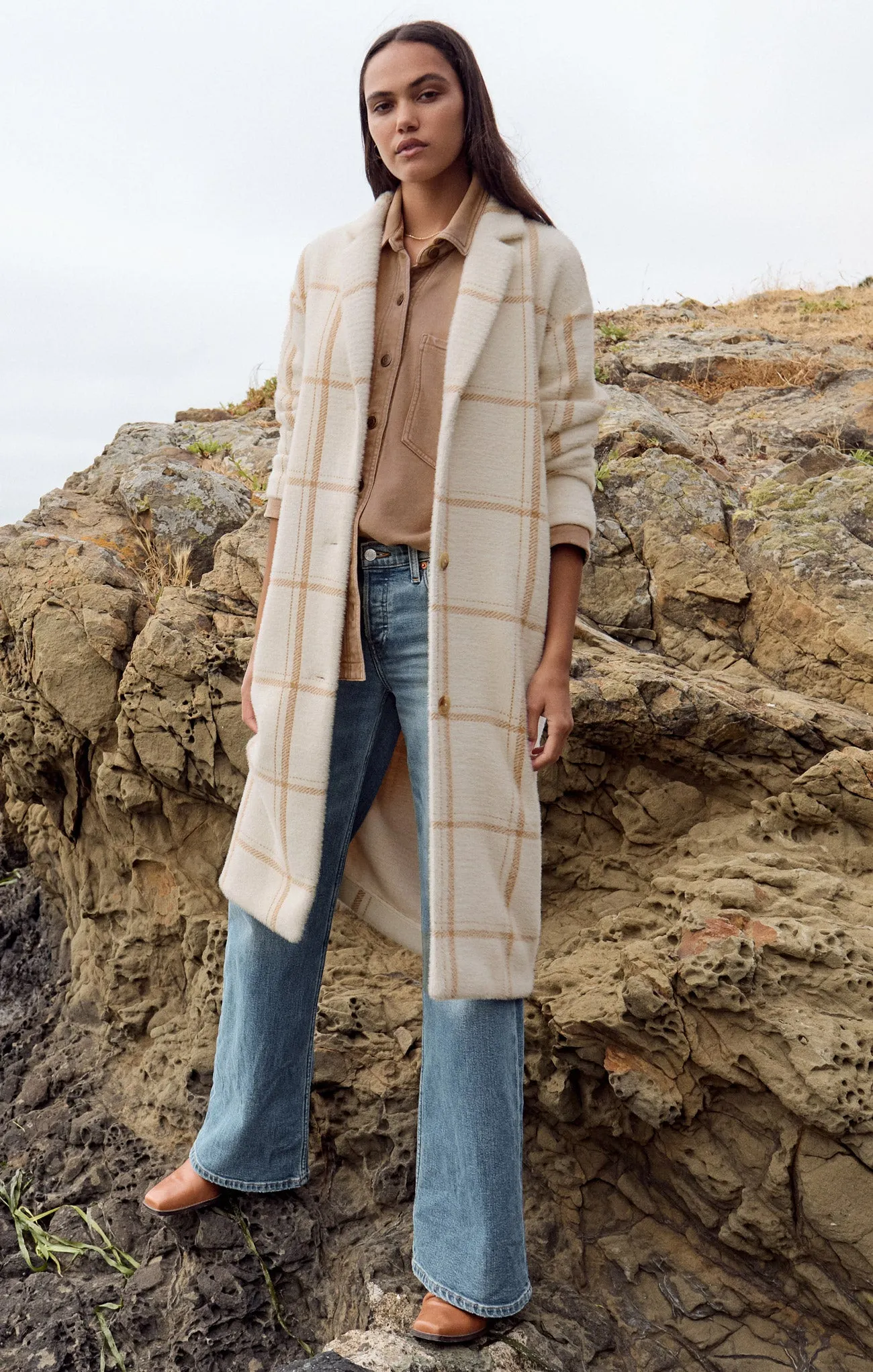Mason Windowpane Knit Coat