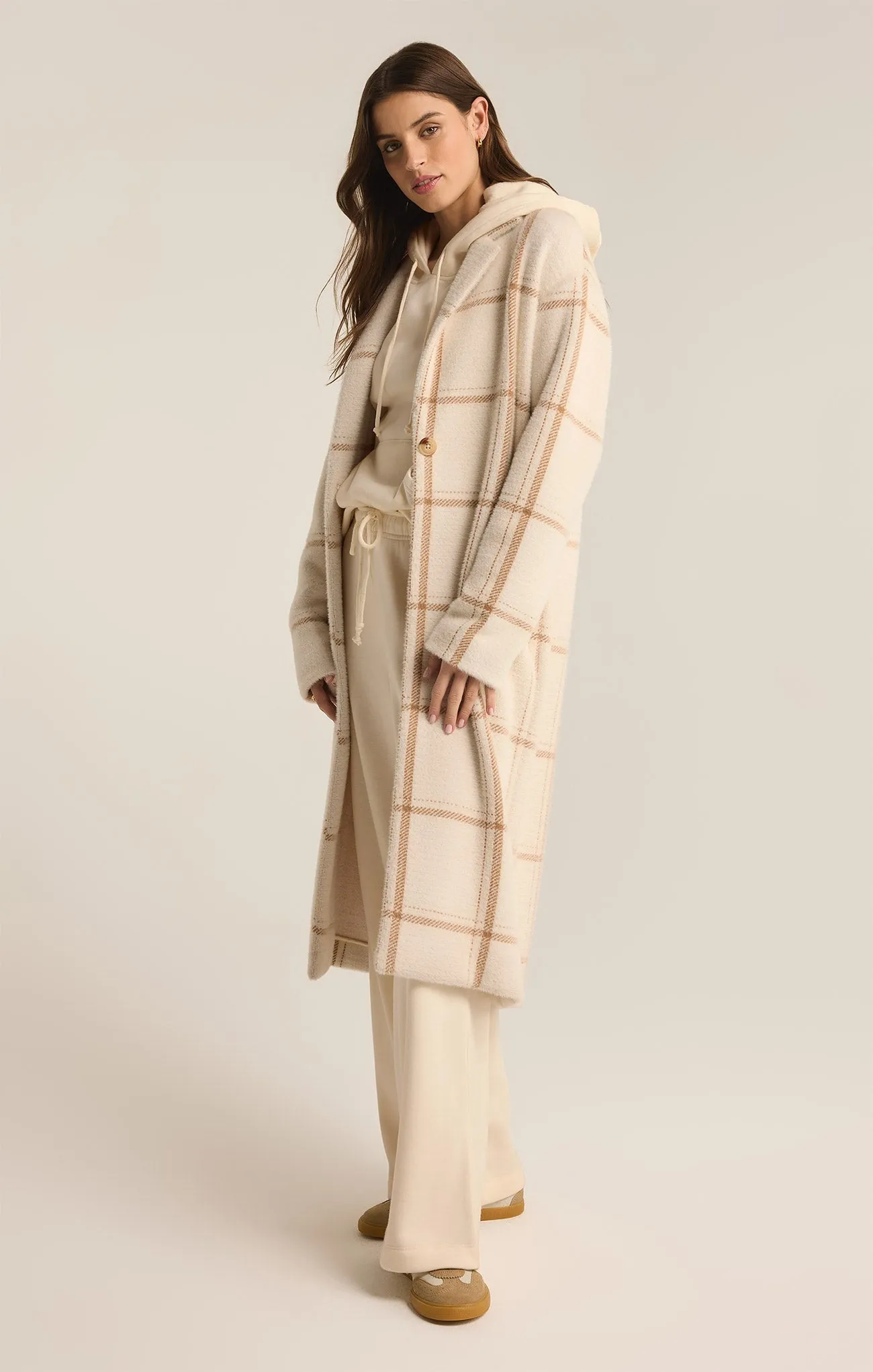 Mason Windowpane Knit Coat