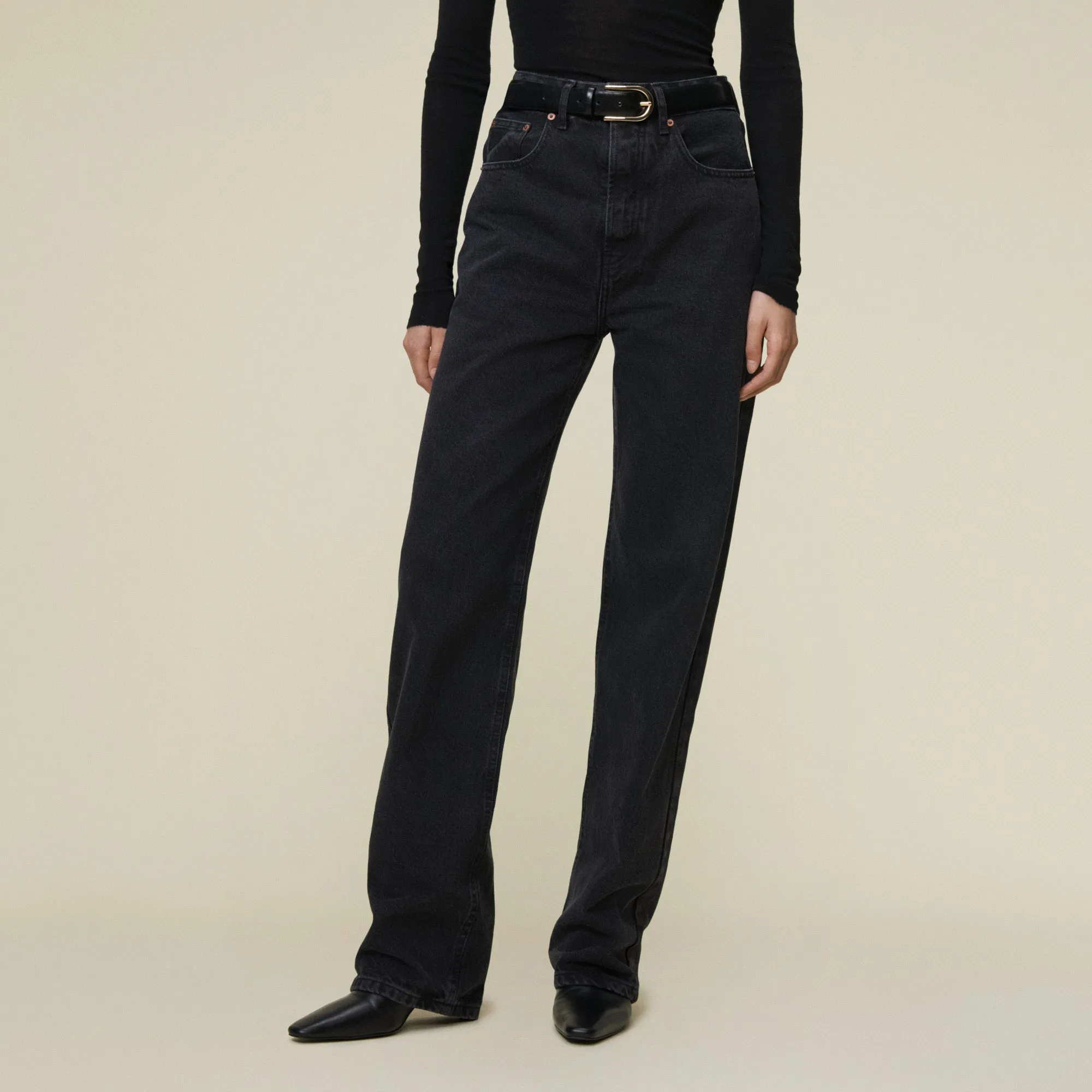 Maya Main Black - High Rise Straight Fit