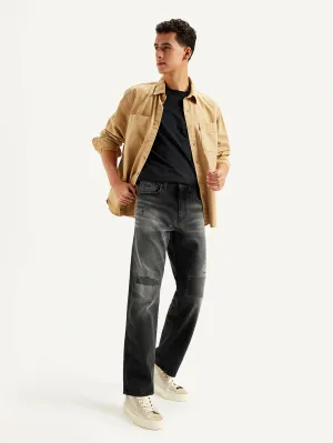 Men's 550'92 Black Relaxed Fit Mid Rise Jeans