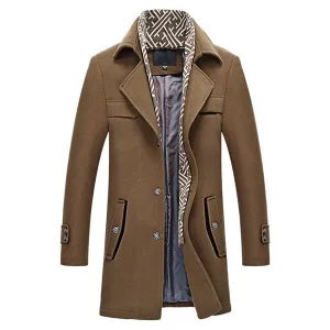 Mens Business Casual Woolen Coat