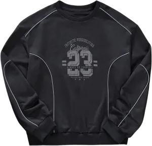 Men's Crewneck Oversized Sweatshirts Color Block Long Sleeve Oversized Pullover Top