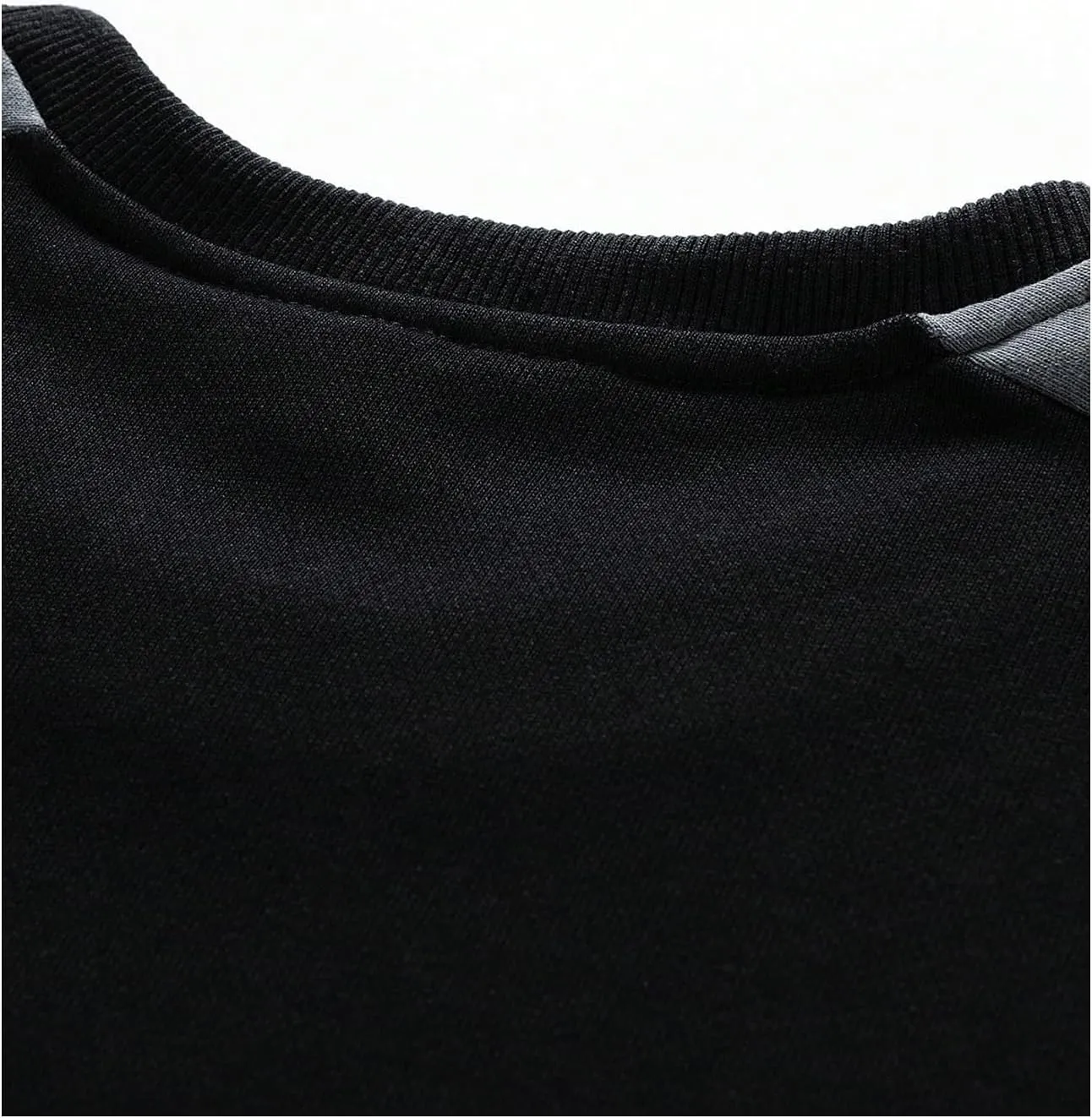 Men's Crewneck Oversized Sweatshirts Color Block Long Sleeve Oversized Pullover Top