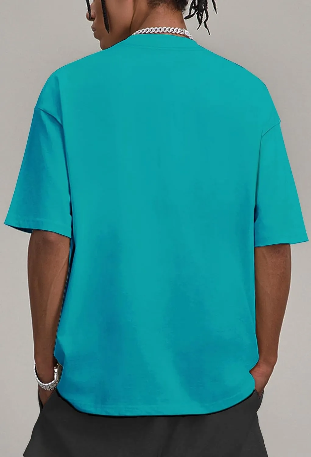 Mens Oversized T Shirts Short Sleeve Cotton Tshirts Heavyweight Streetwear Shirts Crewneck Workout Tees Tops