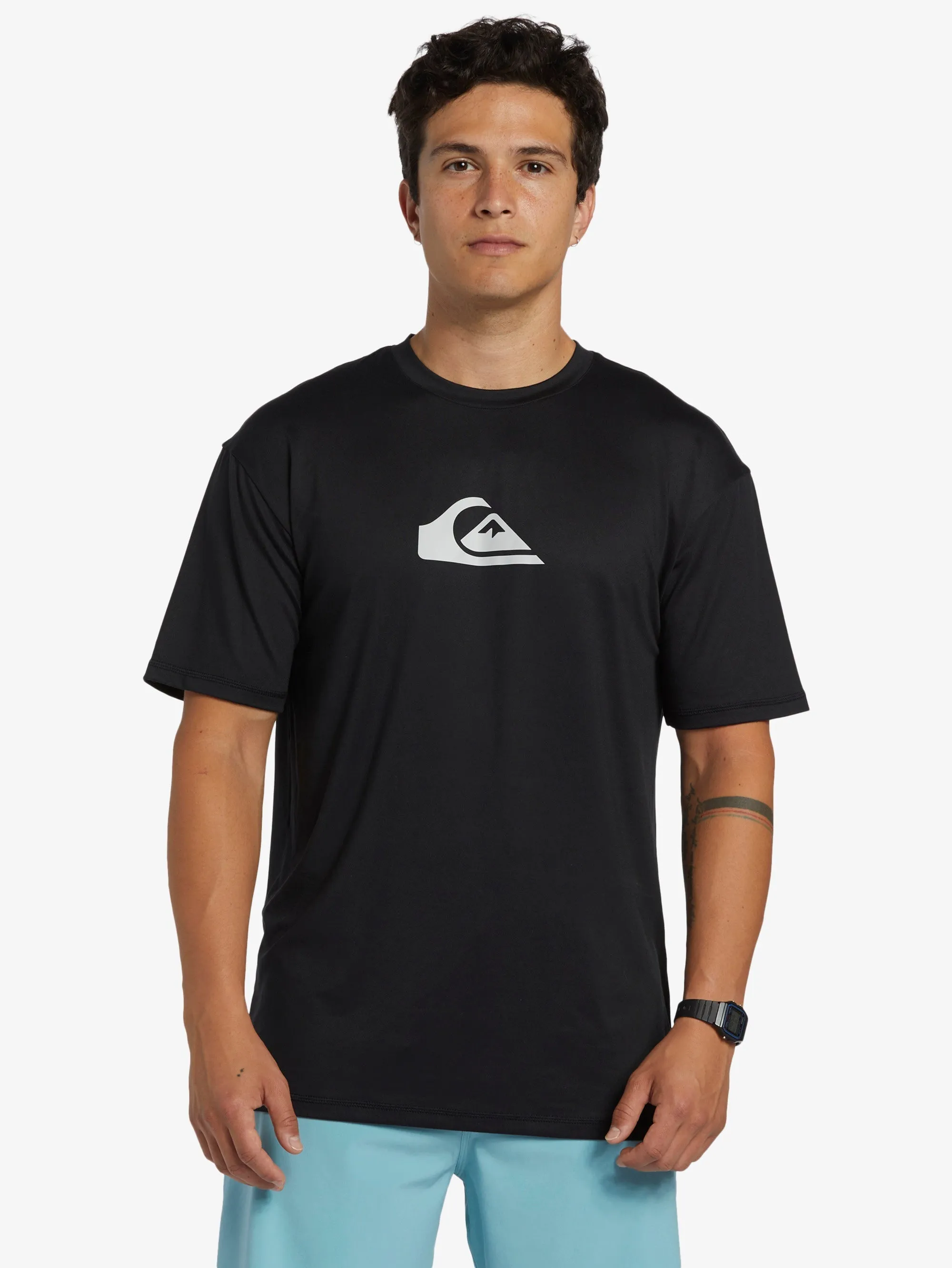 Mens Solid Streak Short Sleeve Surf T-Shirt
