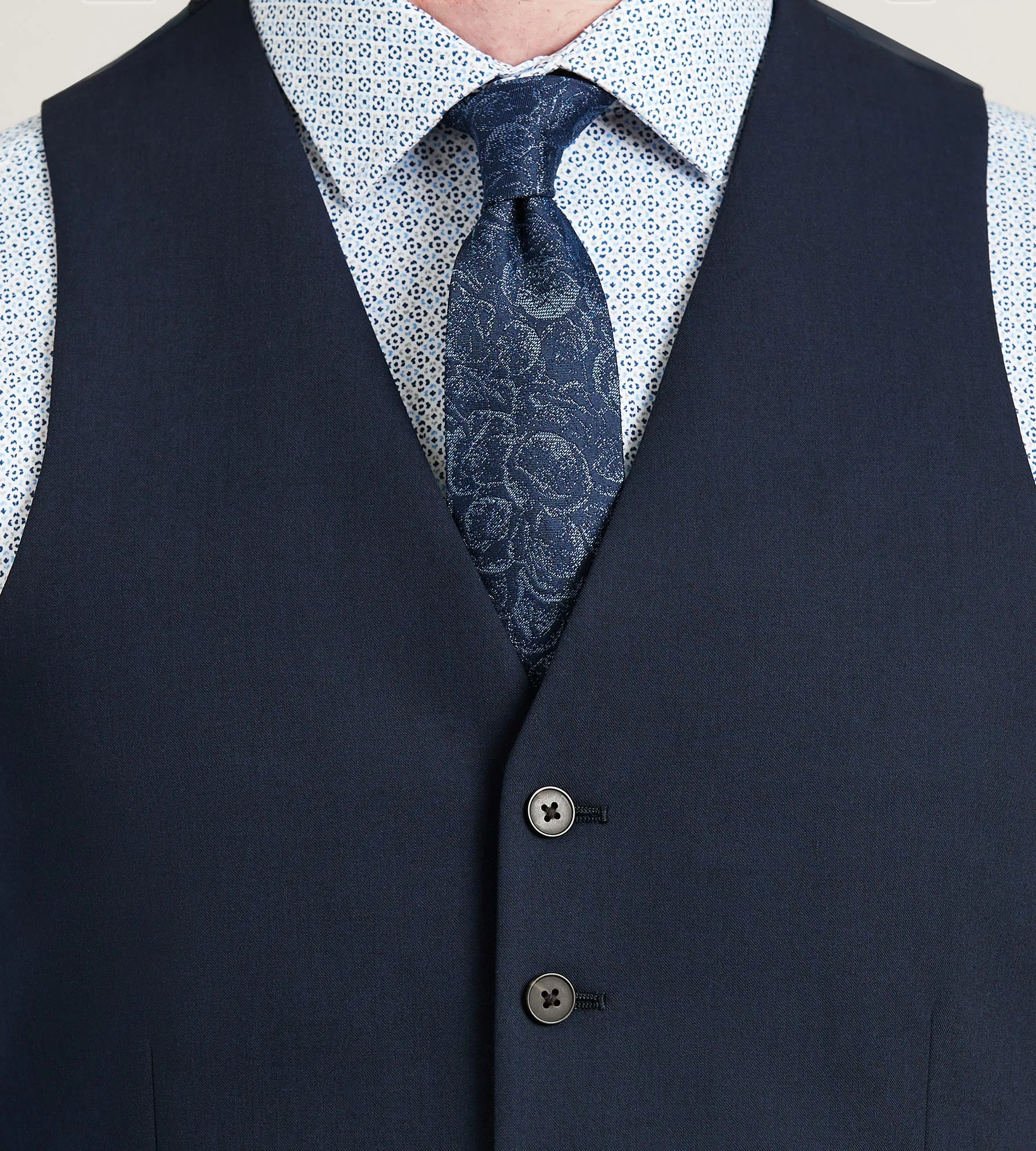 Modern Fit 360 Stretch Black Suit Separate Vest