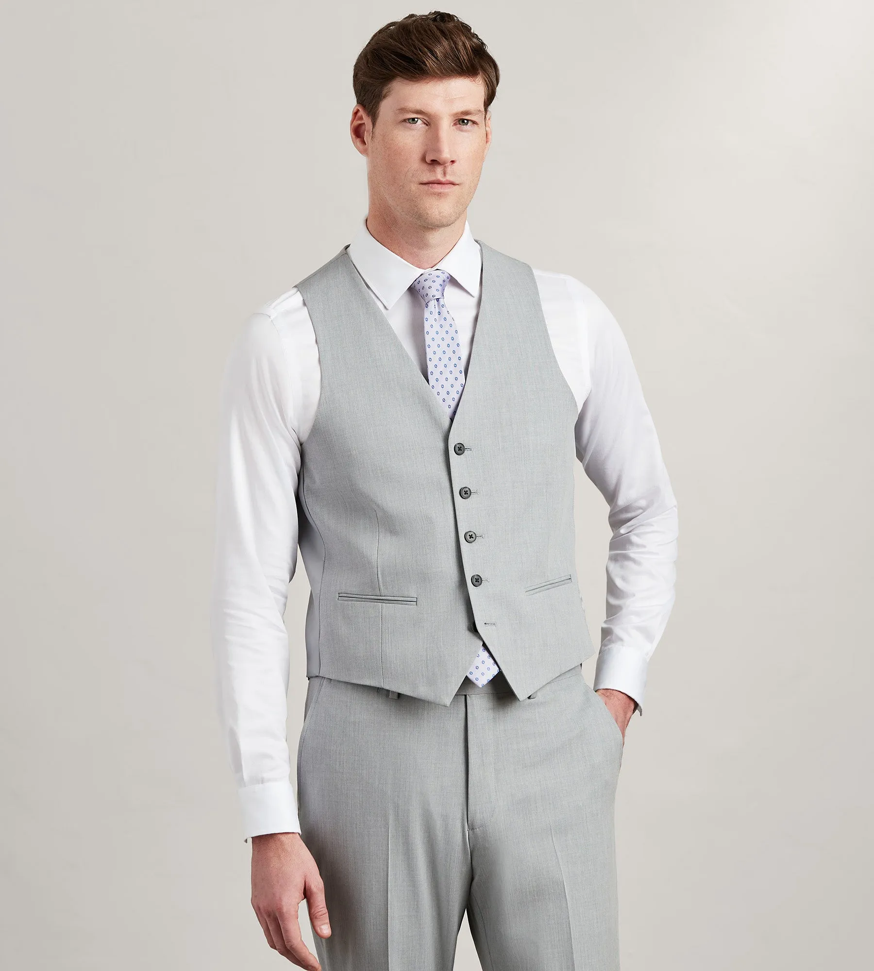 Modern Fit 360 Stretch Black Suit Separate Vest