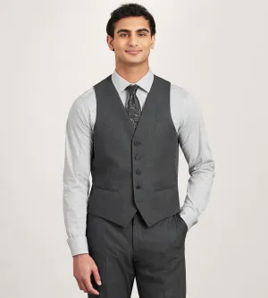 Modern Fit 360 Stretch Black Suit Separate Vest