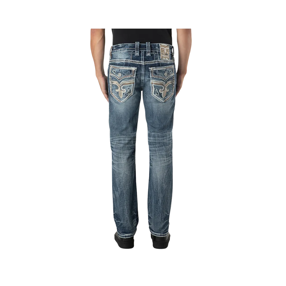 Mens Bryn Straight Jeans by Rock Revival - Premium Denim, Stylish Fit, Classic Design