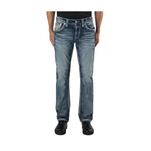 Mens Bryn Straight Jeans by Rock Revival - Premium Denim, Stylish Fit, Classic Design