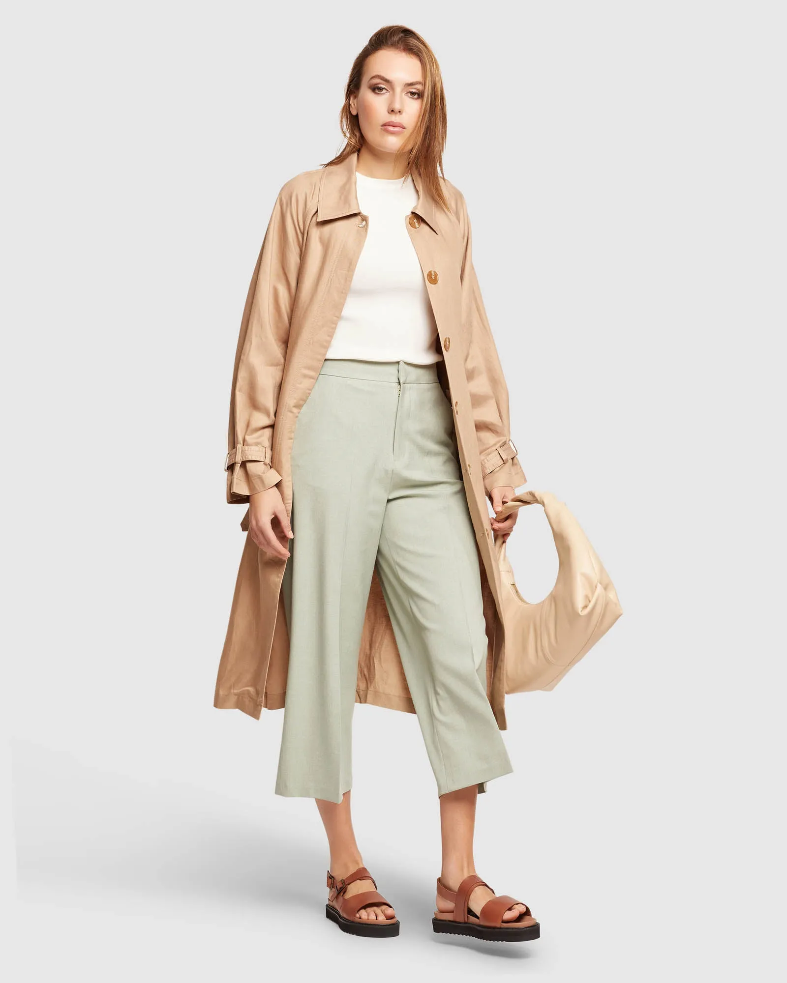 Sherlock Linen Blend Trench Coat