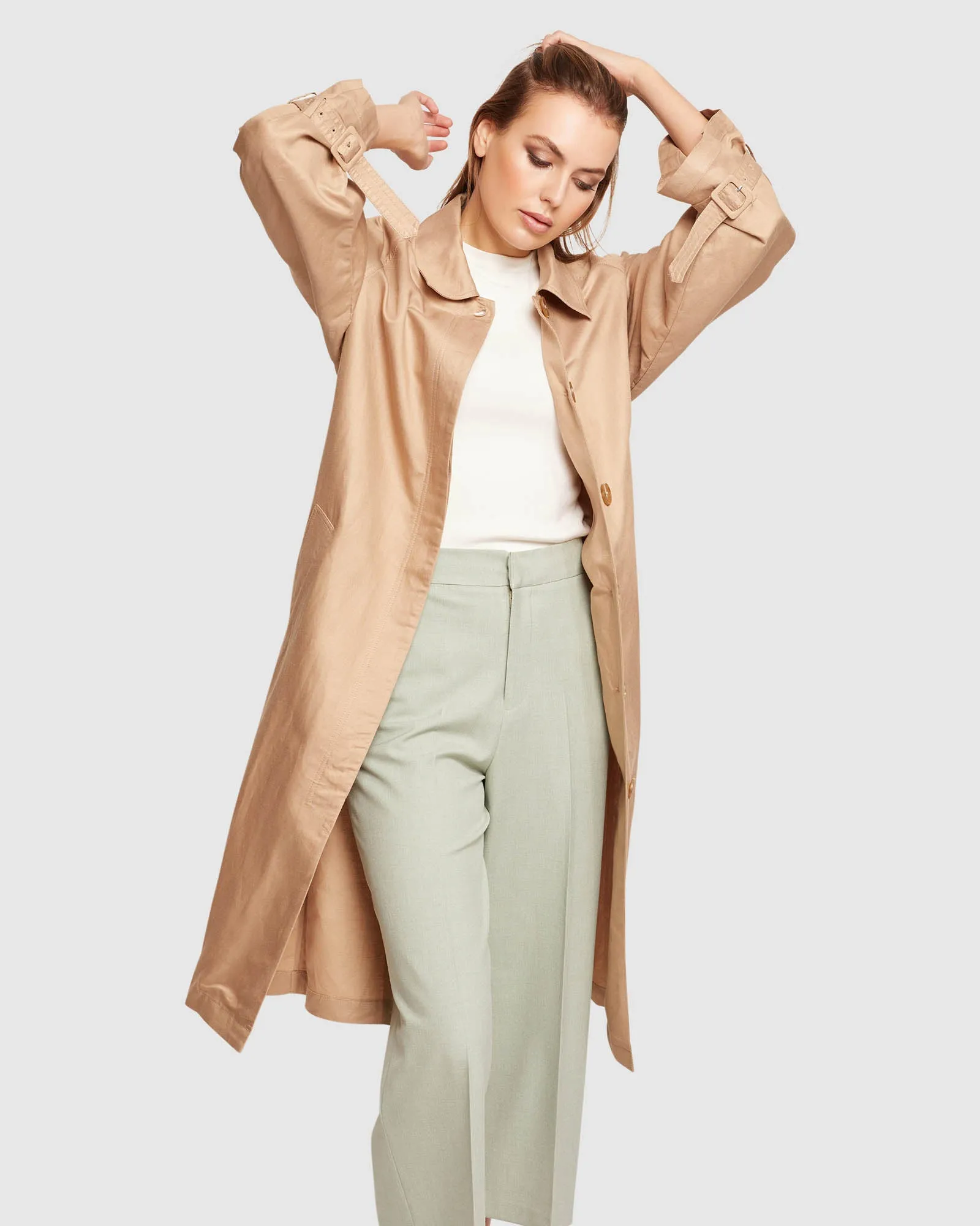 Sherlock Linen Blend Trench Coat