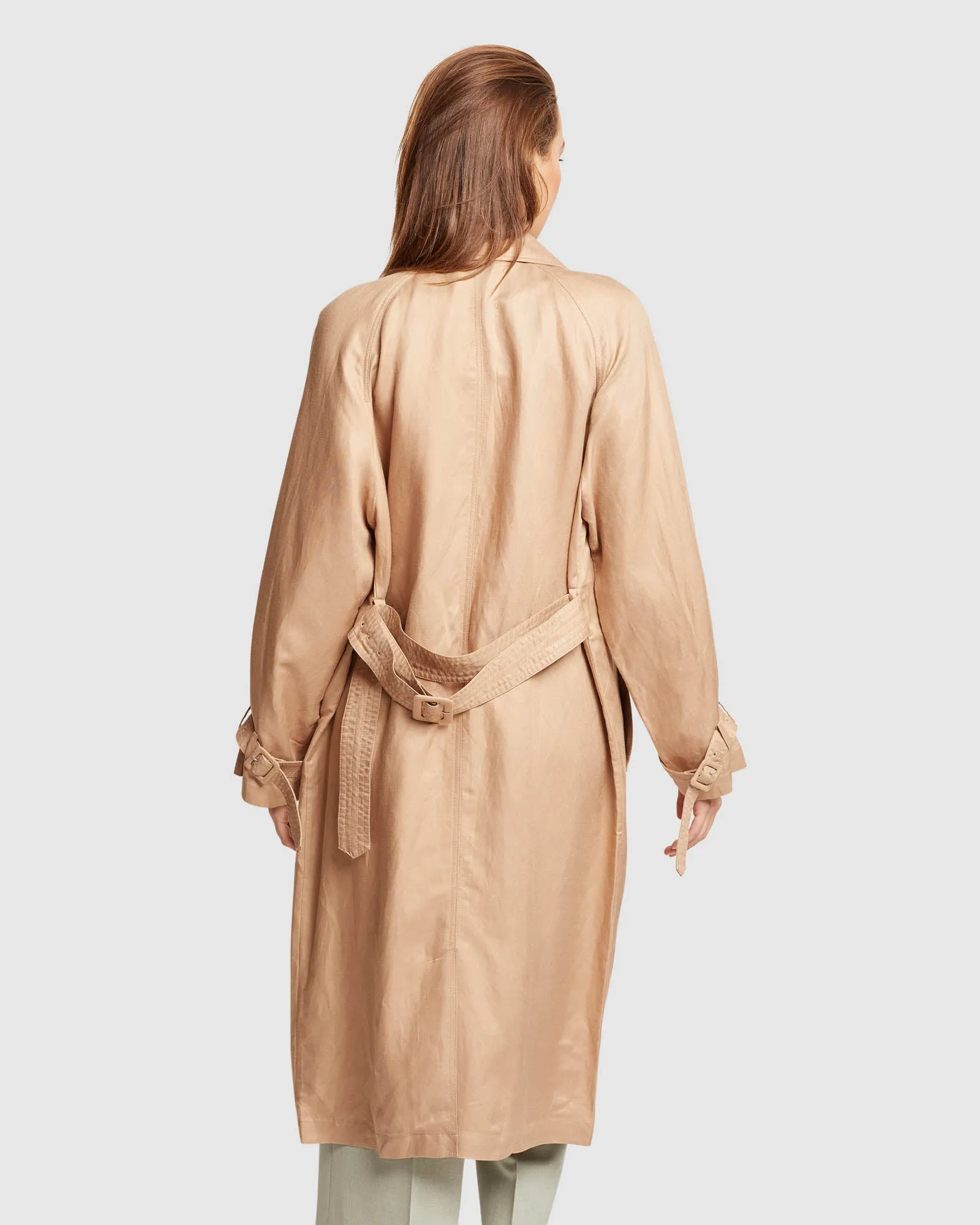 Sherlock Linen Blend Trench Coat