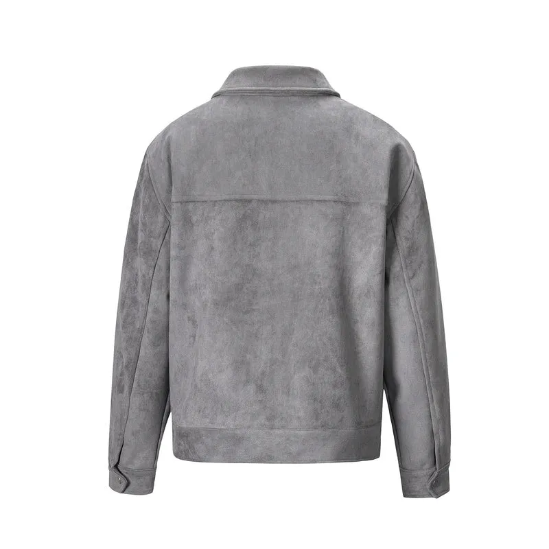 Suede Work Jacket - Grey