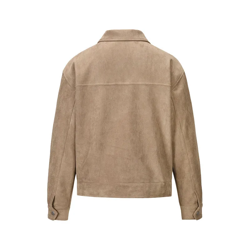 Suede Work Jacket - Tan