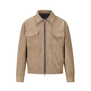 Suede Work Jacket - Tan