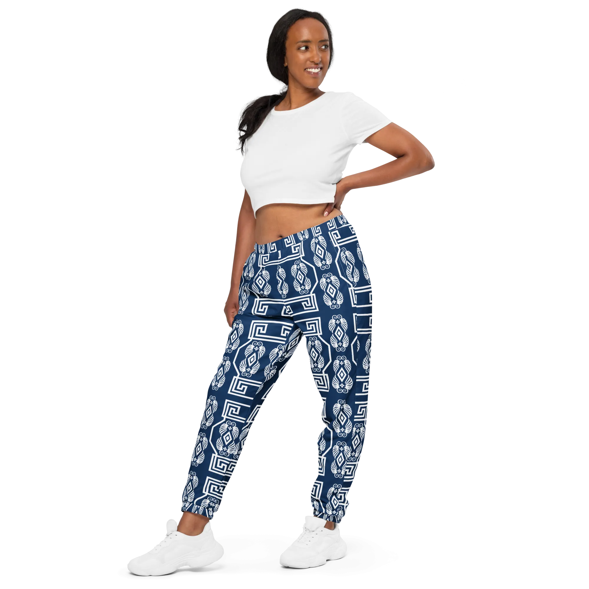 The Key White Unisex track pants