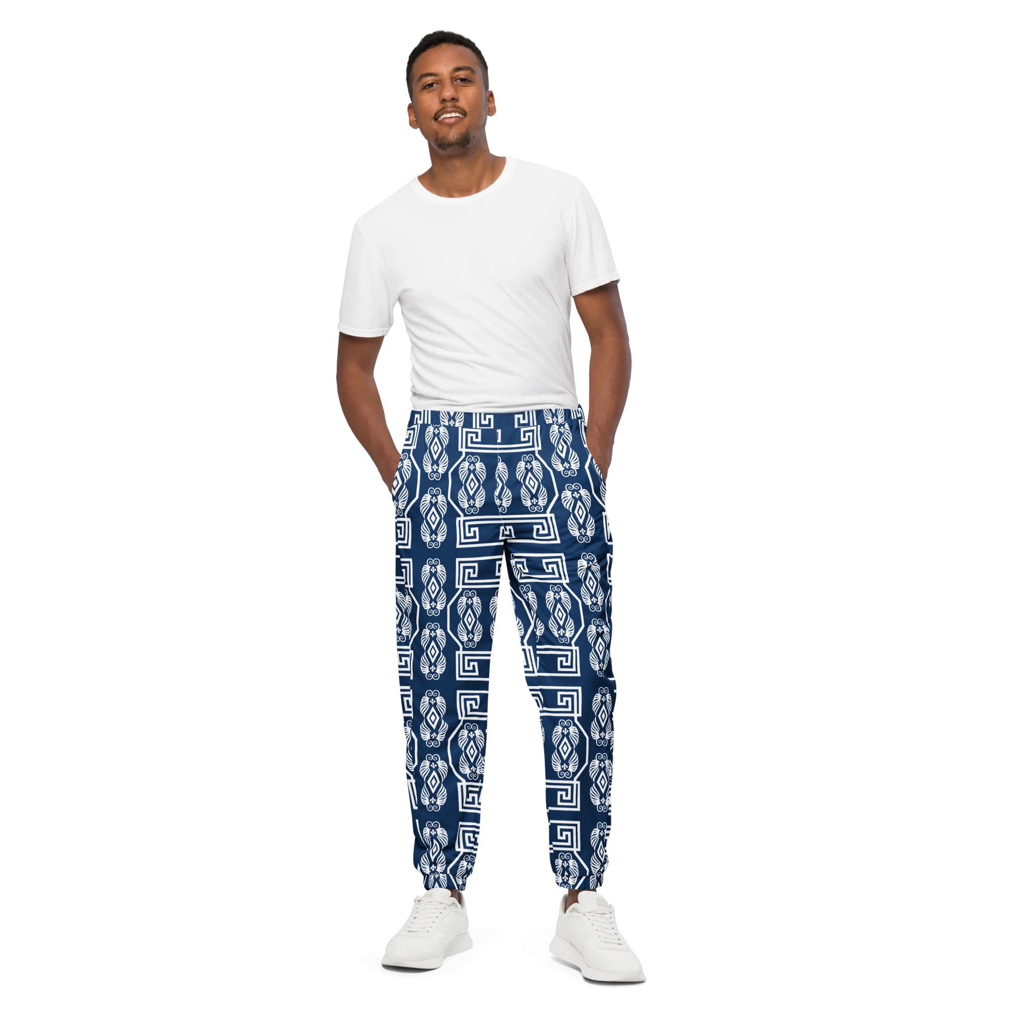 The Key White Unisex track pants