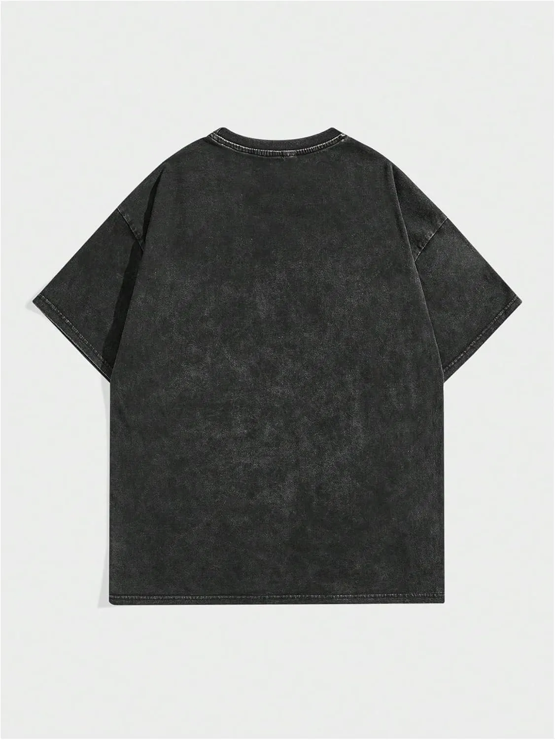 Verdusa Men's Oversized Slogan Printed Distressed T Shirts Vintage Hip Hop Tees