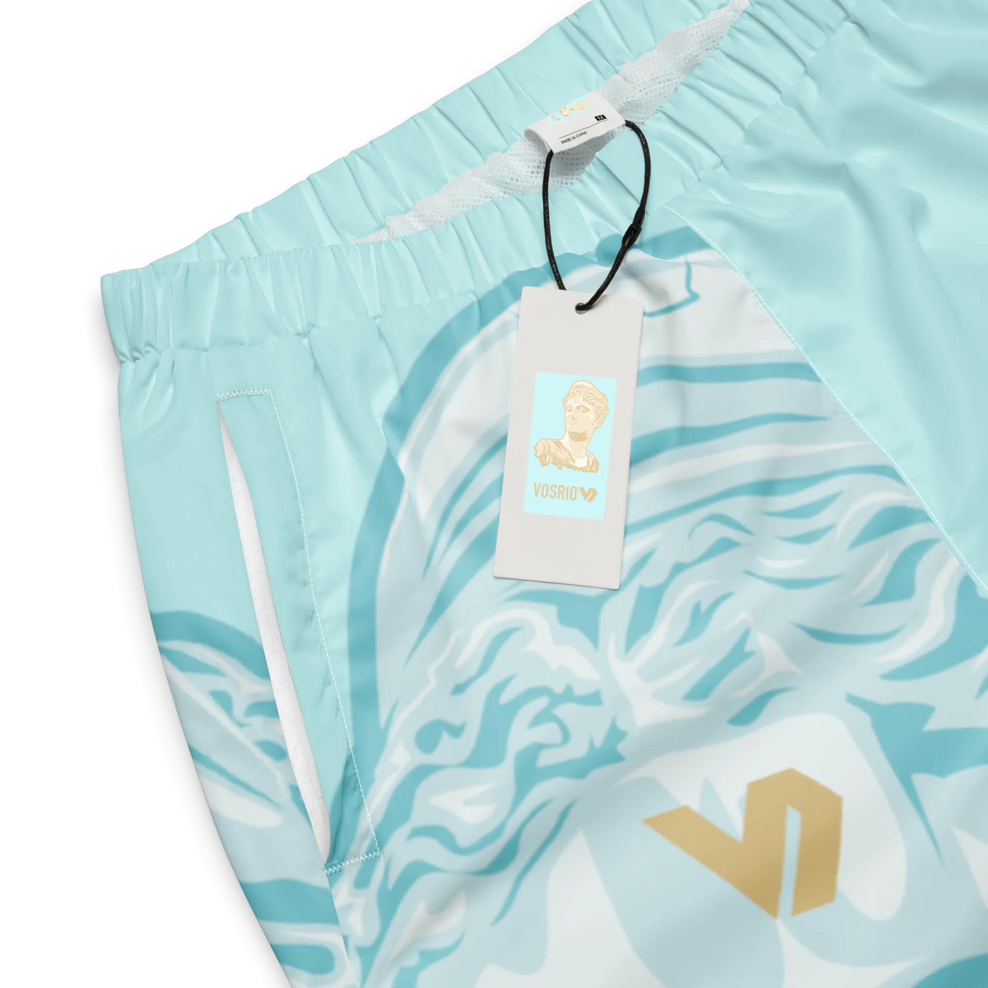 VOSRIO Hellas Athletic Turquoise Unisex track pants