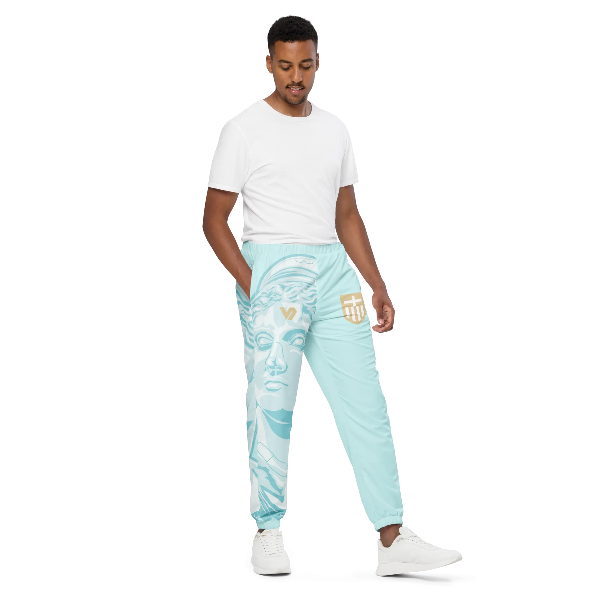VOSRIO Hellas Athletic Turquoise Unisex track pants